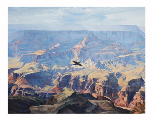 Grand Canyon Flight - Hand Embellished Print